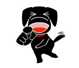 Black Lab moo sticker #1952873
