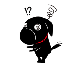 Black Lab moo sticker #1952874
