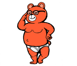 Briefs bear 2 sticker #1953228