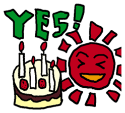 Sun, clouds, moon and rain sticker #1953784