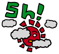 Sun, clouds, moon and rain sticker #1953792