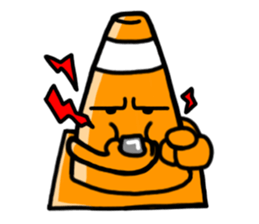 Cool traffic cone sticker #1955077