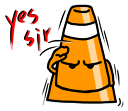 Cool traffic cone sticker #1955088
