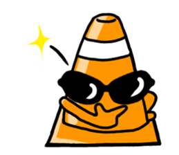 Cool traffic cone sticker #1955089