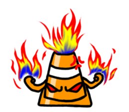 Cool traffic cone sticker #1955091