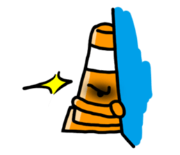 Cool traffic cone sticker #1955094