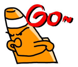 Cool traffic cone sticker #1955095