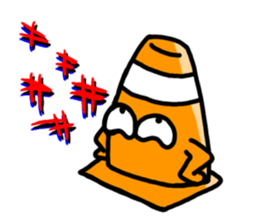 Cool traffic cone sticker #1955104