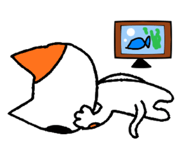 Cat and mouse What are you doing? sticker #1955561