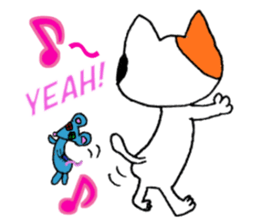 Cat and mouse What are you doing? sticker #1955573