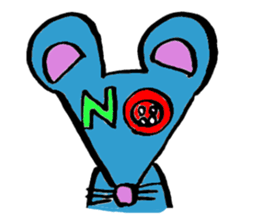 Cat and mouse What are you doing? sticker #1955589