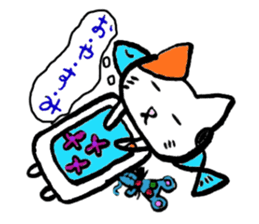 Cat and mouse What are you doing? sticker #1955591