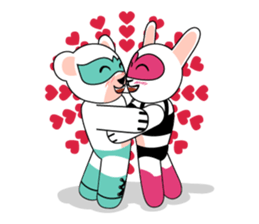 shirokuma and shirousagi mask sticker #1956072