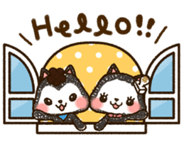 Good friend  black cat Ohagi & Oshiruko sticker #1957517