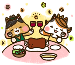 Good friend black cat Ohagi & Oshiruko sticker #1957546