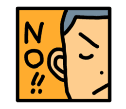 The sticker of a half face sticker #1958734