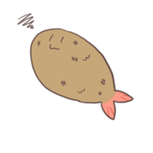 Fried prawns sticker #1961638