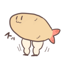 Fried prawns sticker #1961646