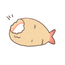 Fried prawns sticker #1961647