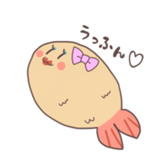 Fried prawns sticker #1961650