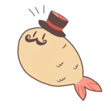 Fried prawns sticker #1961651