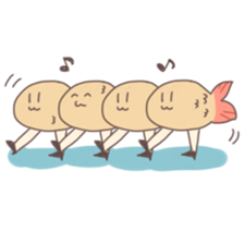 Fried prawns sticker #1961661