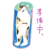 The life with a serious cat sticker #1963202