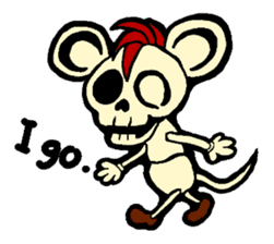 Skull Punk Rock Mouse and rabbit sticker #1964438