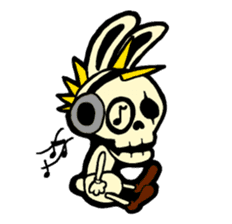 Skull Punk Rock Mouse and rabbit sticker #1964441