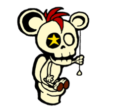Skull Punk Rock Mouse and rabbit sticker #1964445