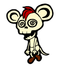 Skull Punk Rock Mouse and rabbit sticker #1964450