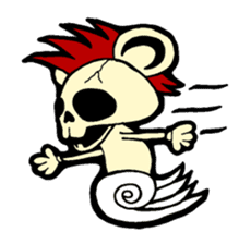 Skull Punk Rock Mouse and rabbit sticker #1964454