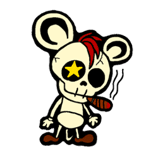 Skull Punk Rock Mouse and rabbit sticker #1964462