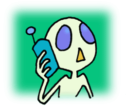 Alien in the neighborhood! sticker #1965207