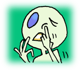 Alien in the neighborhood! sticker #1965216