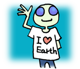 Alien in the neighborhood! sticker #1965232