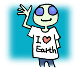 Alien in the neighborhood! sticker #1965232