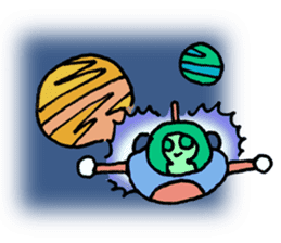 Alien in the neighborhood! sticker #1965234