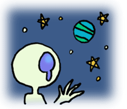 Alien in the neighborhood! sticker #1965236