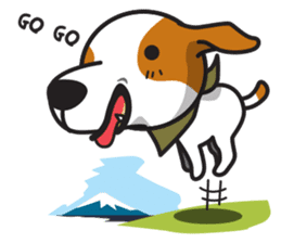 The Cash~funny dog jumping to the world~ sticker #1965479