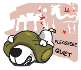 The Cash~funny dog jumping to the world~ sticker #1965482