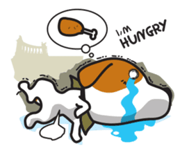 The Cash~funny dog jumping to the world~ sticker #1965483