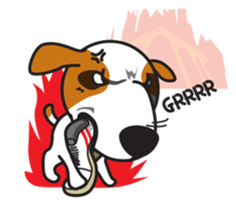 The Cash~funny dog jumping to the world~ sticker #1965484