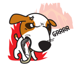 The Cash~funny dog jumping to the world~ sticker #1965484