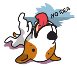 The Cash~funny dog jumping to the world~ sticker #1965485