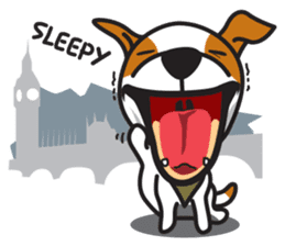 The Cash~funny dog jumping to the world~ sticker #1965487