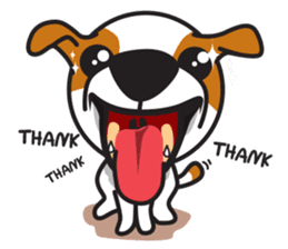 The Cash~funny dog jumping to the world~ sticker #1965490