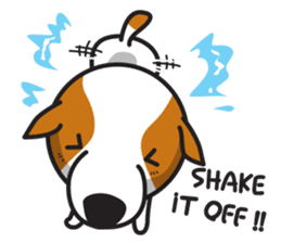 The Cash~funny dog jumping to the world~ sticker #1965493