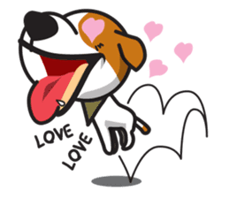 The Cash~funny dog jumping to the world~ sticker #1965494