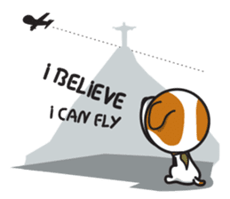 The Cash~funny dog jumping to the world~ sticker #1965495